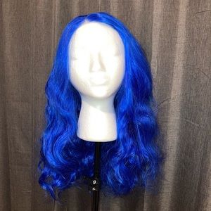 Blue lace front wig